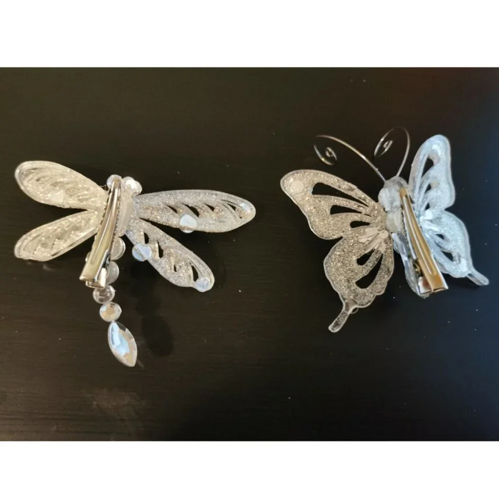A Pair of Butterfly & Dragonfly Shape Hair Clips‎